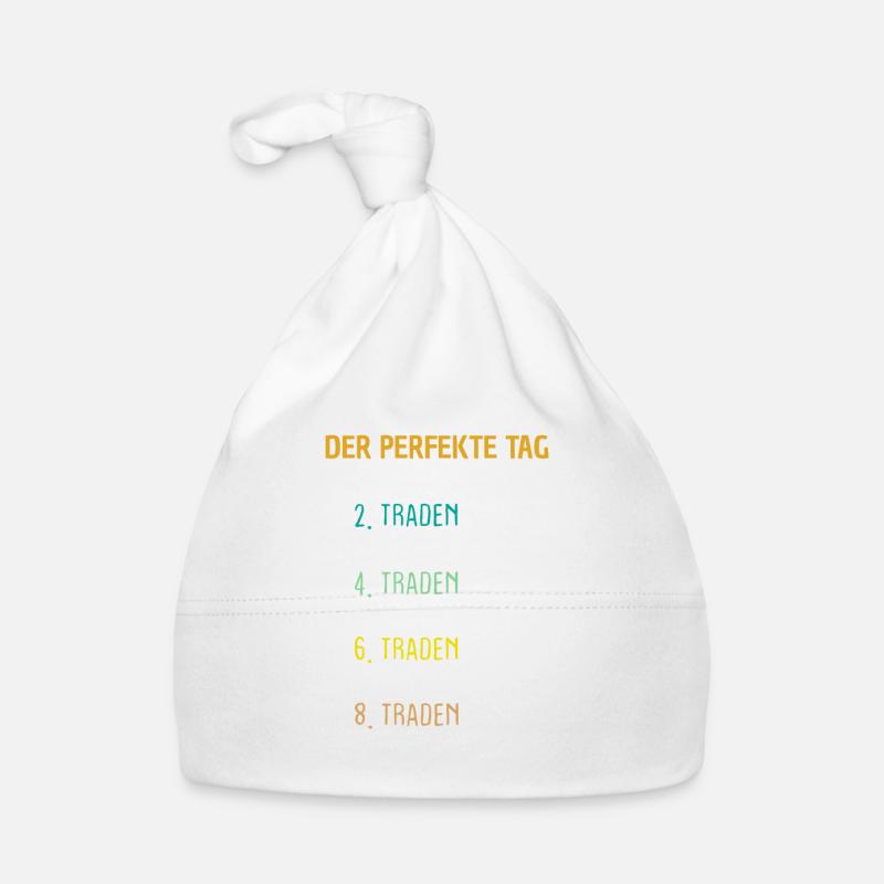 Traden Trader Crypto Aktien Geschenk - Baby Bio-Mütze - Weiß