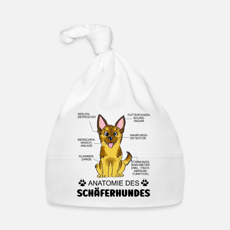 Anatomie des Schäferhundes Baby Bio-Mütze
