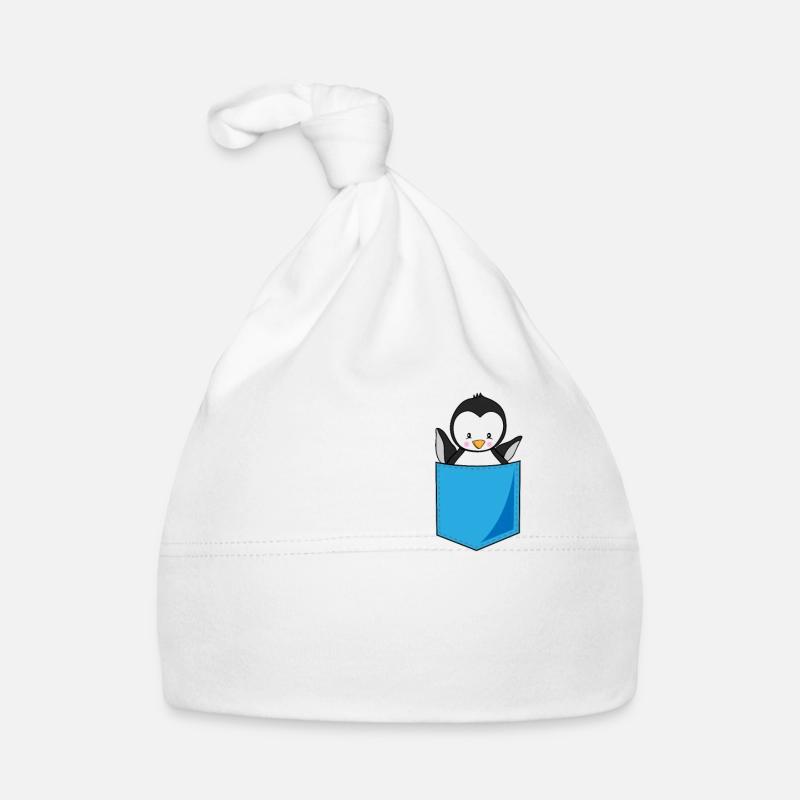 Pinguin Brusttasche Print Seevogel Geschenk Baby Bio-Mütze