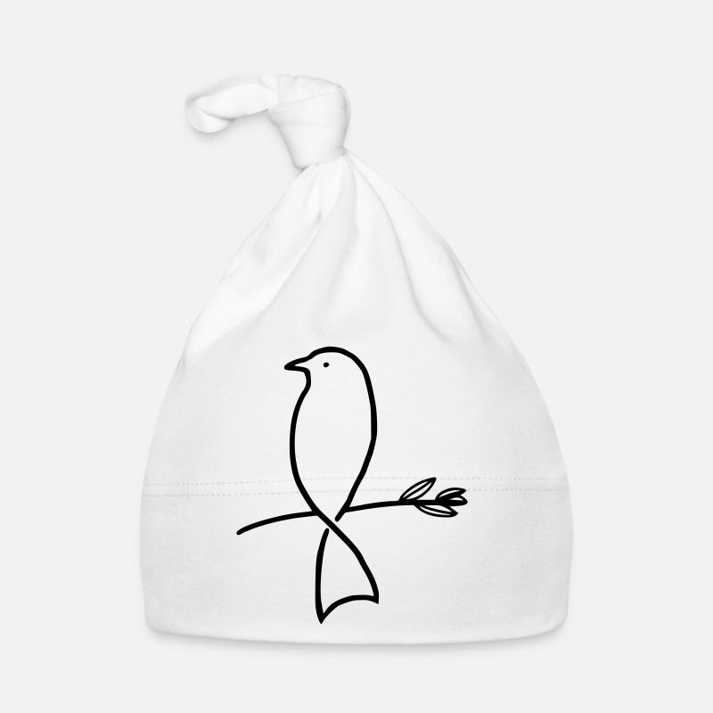Vogel auf einem Ast Baby Bio-Mütze