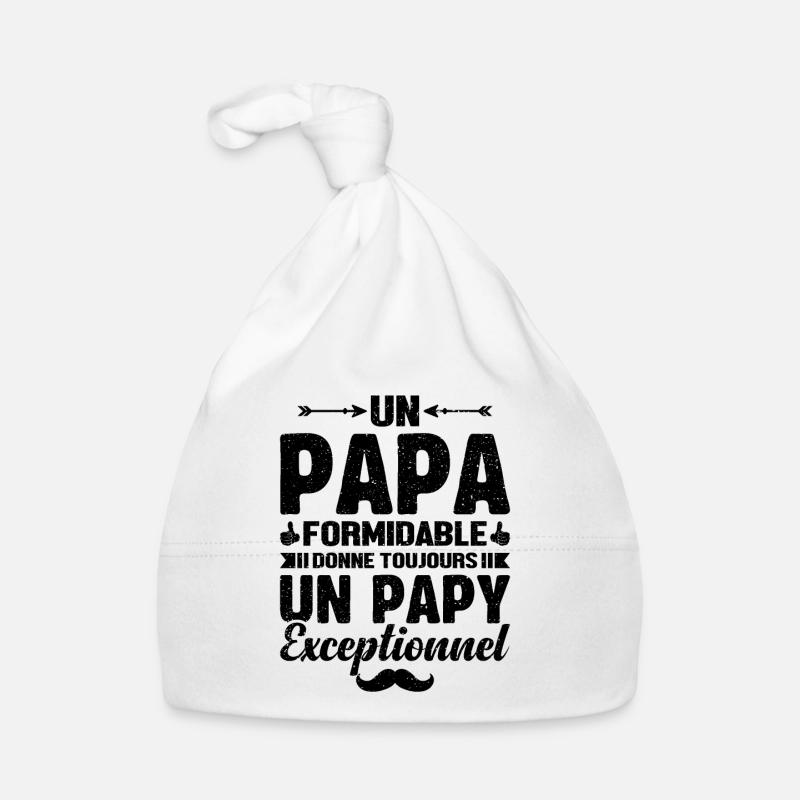 Un Papa Formidable - Papy Exceptionnel Cadeau Bonnet bio Bébé