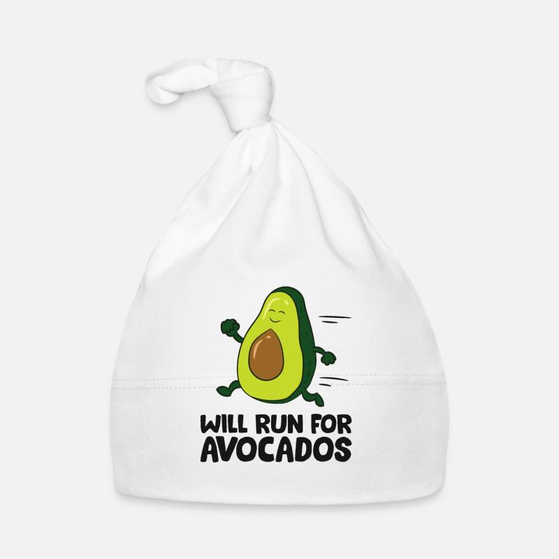 Will Run For Avocado Funny Avocado Running Organic Baby Cap