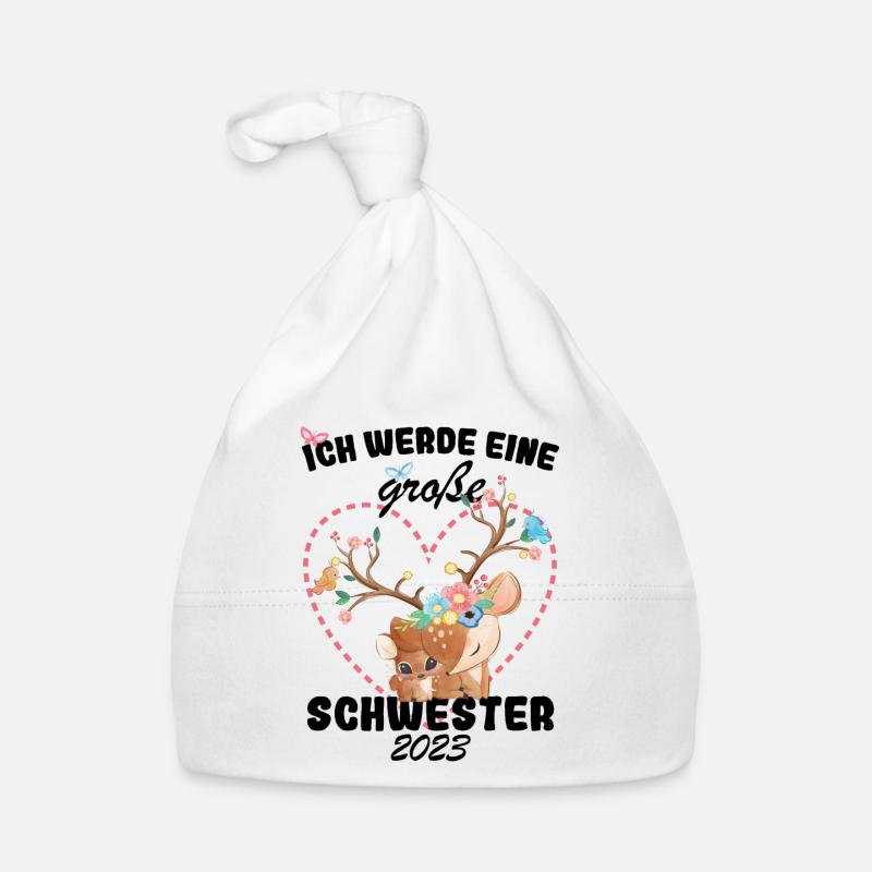 Ich Werde Eine Große Schwester 2023 Baby Bio-Mütze