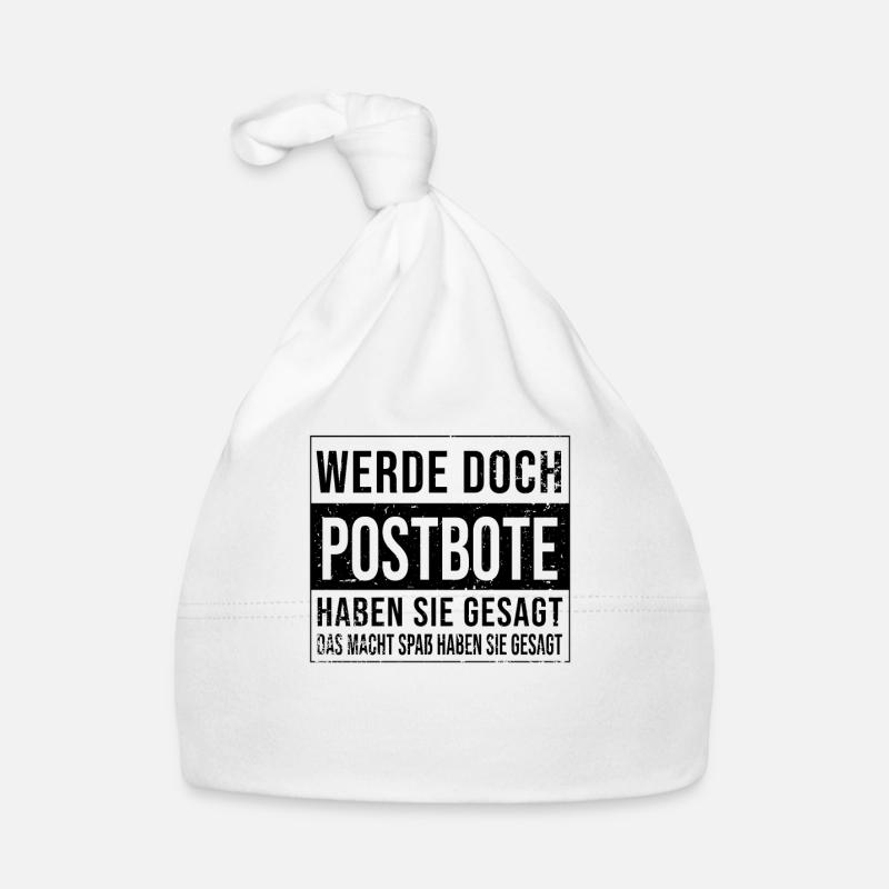 Postboten Geburtstag Arbeit witzige Postbote - Baby Bio-Mütze - Weiß