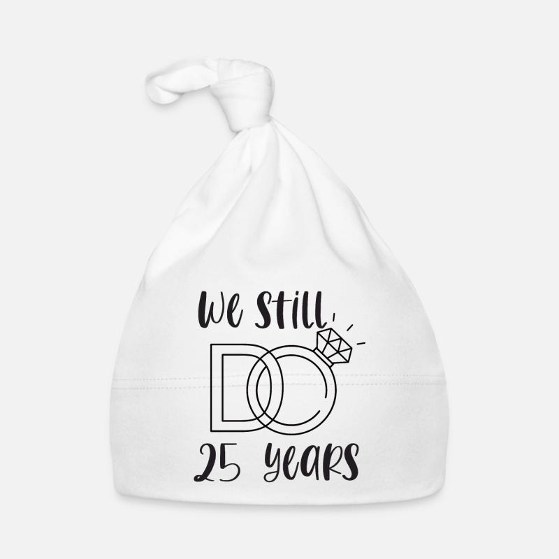 25th Wedding Anniversary Silver Wedding Wedding Gift Organic Baby Cap