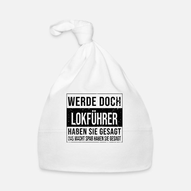 Eisenbahner Geburtstag Arbeit witzige Lokführer Baby Bio-Mütze