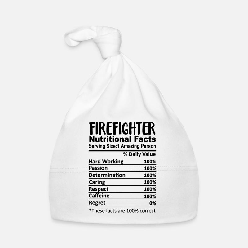 Faits nutritionnels de pompier Drôle Bonnet bio Bébé