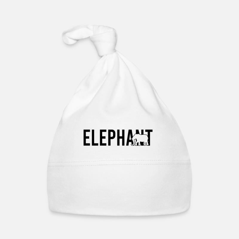 Elephant elephant - Organic Baby Cap - white
