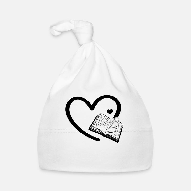 Book Heart Book Lover Bookworm Book Reading Book Organic Baby Cap