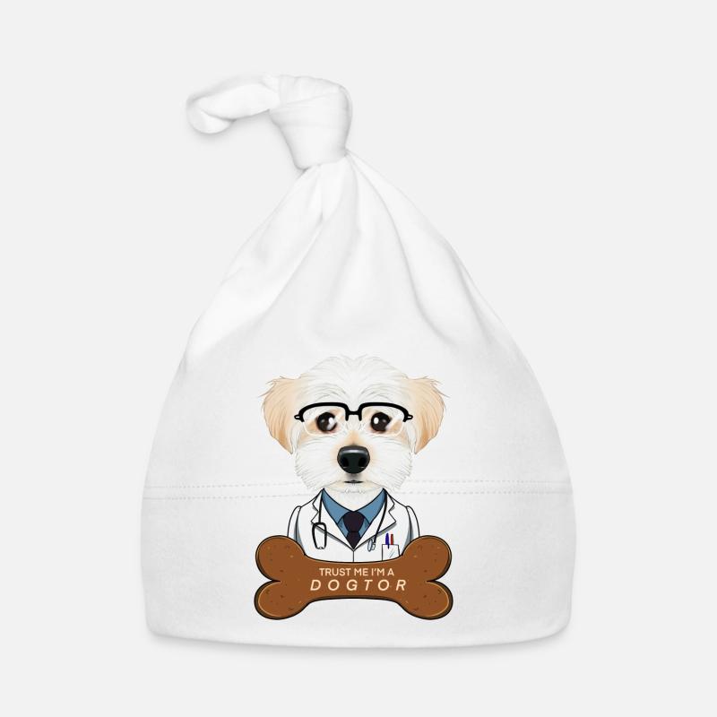 Veterinary Maltese Trust Me Im A Dogtor Baby Bio-Mütze