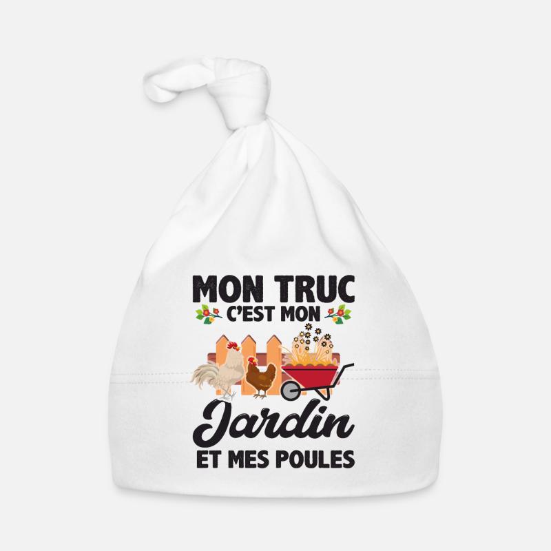 Mon Truc C'est Mon Jardin Et Mes Poules Bonnet bio Bébé