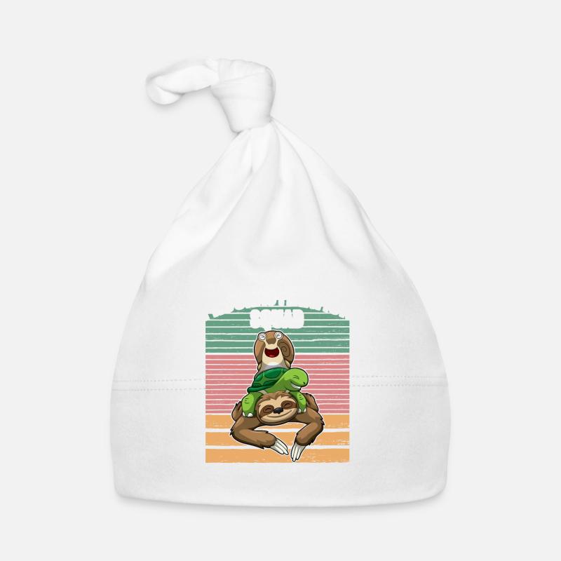 Procrastination Squad Sloth Turtle Snail Lazy Day Organic Baby Cap