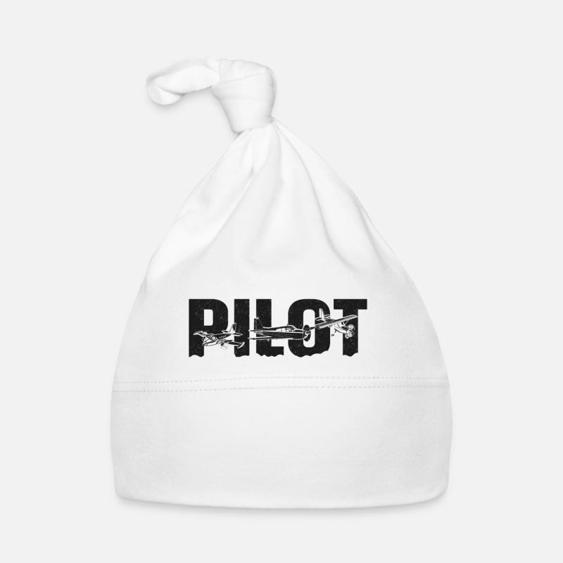 Airplane Pilot Vintage Pilot Baby Bio-Mütze