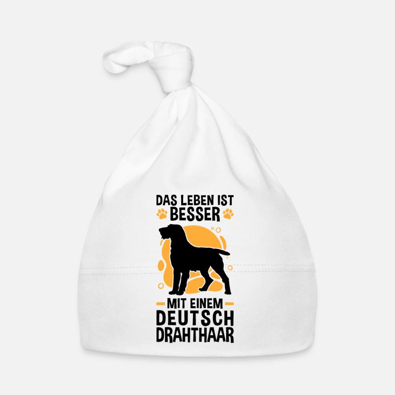 Das Leben ist besser mit einem Deutsch Drahthaar Baby Bio-Mütze