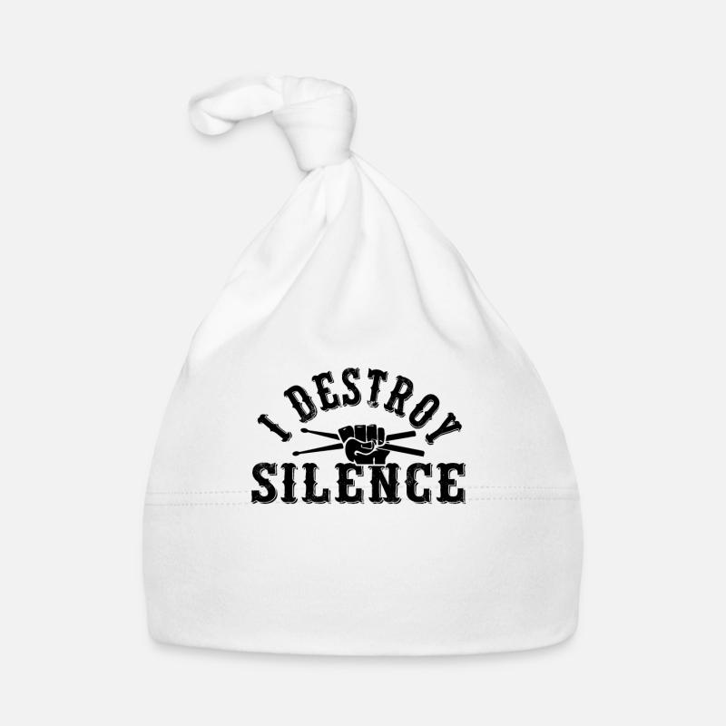 Ich zerstöre das Silence Drummer Batteriegeschenk Baby Bio-Mütze