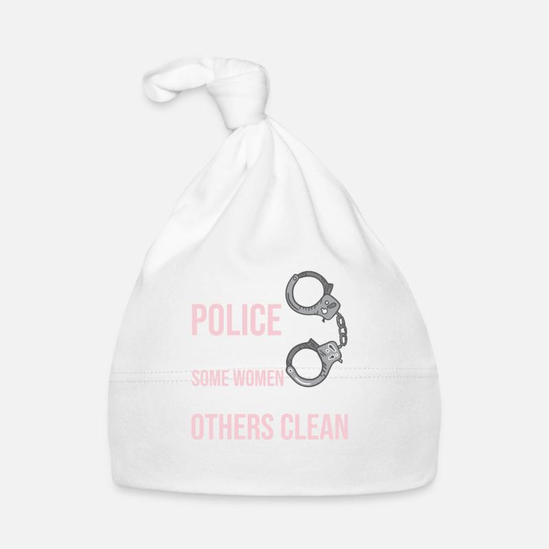 Polizei Polizistin Polizist Beruf Spruch Sprüche Baby Bio-Mütze