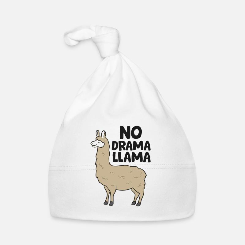 No Drama Llama Alpaca Funny Alpaca Llama Organic Baby Cap