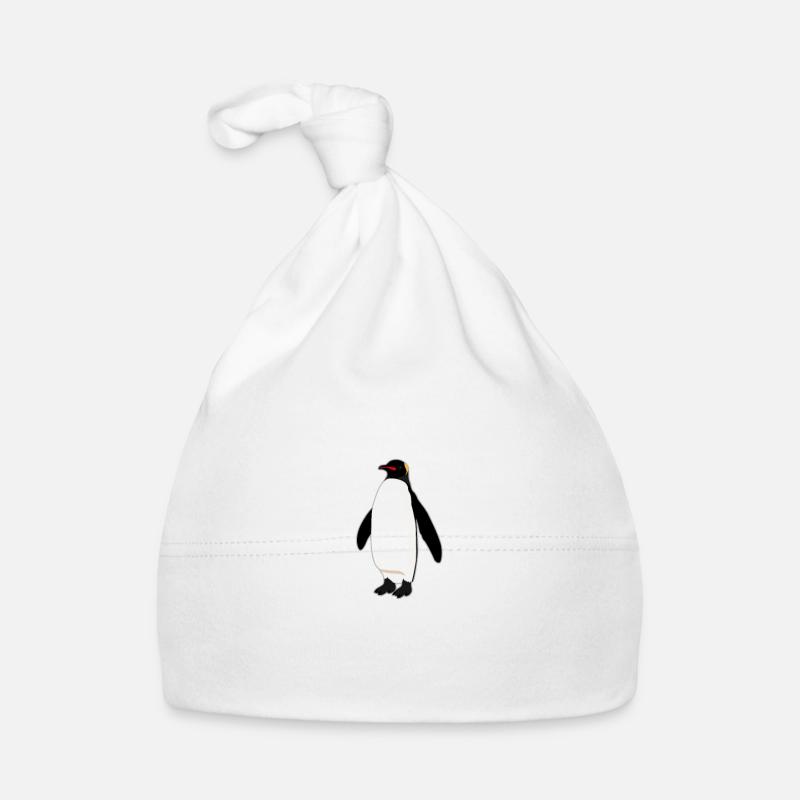 Pinguin Sei Immer Du Selbst Spruch Geschenk - Baby Bio-Mütze - Weiß
