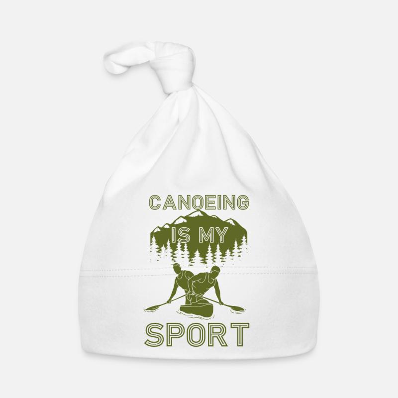 Canoë Canoë Canoë Est Mon - Bonnet bio Bébé - blanc