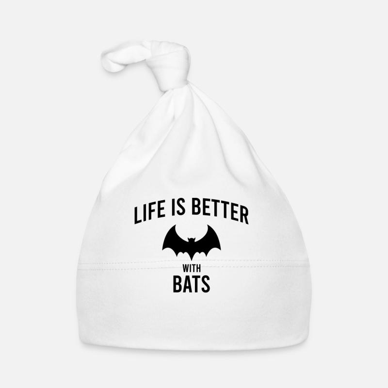 Fledermaus Spruch Baby Bio-Mütze