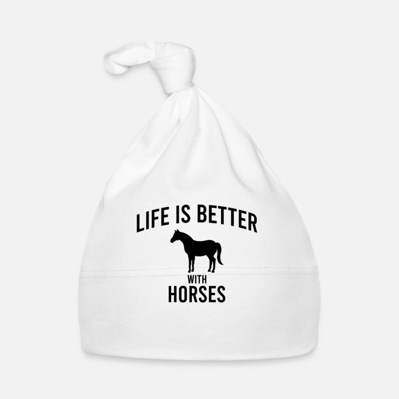 Horse Pferd Spruch Baby Bio-Mütze