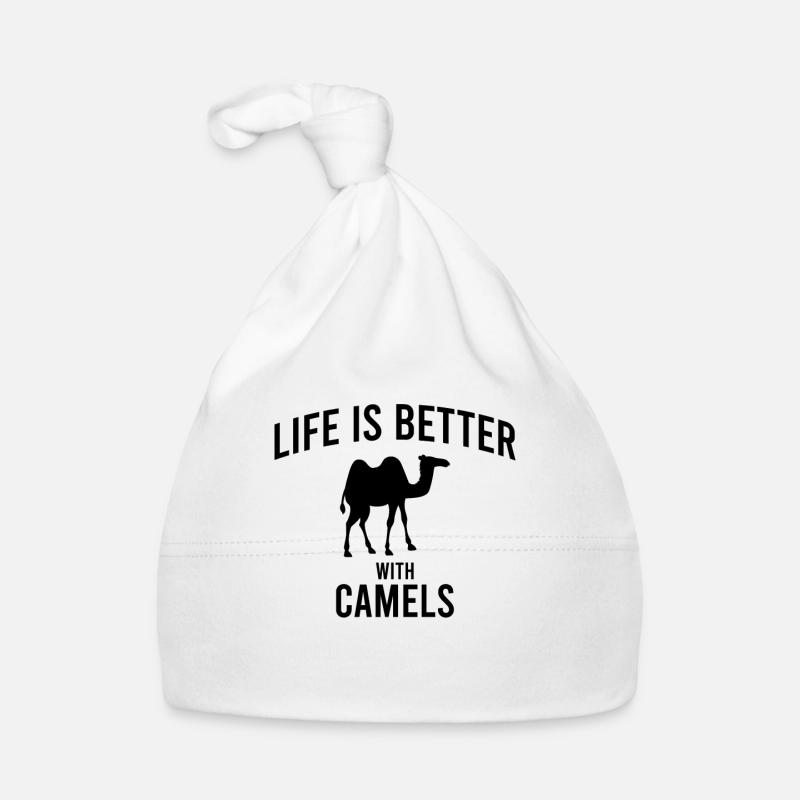 Camel Camel Saying - Organic Baby Cap - white