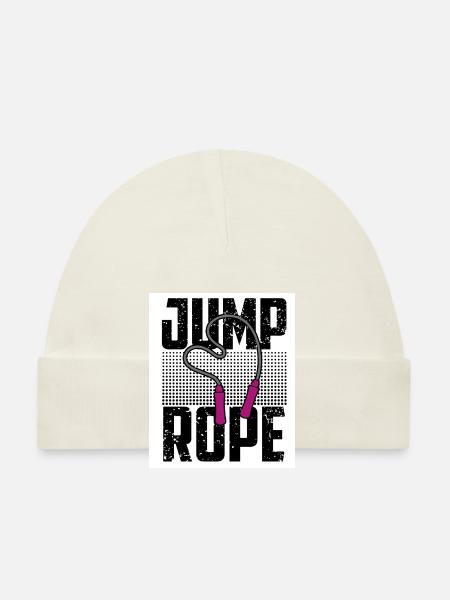 Jumping Rope Graphic Rope Jumping Rope Skipping Si - Baby Bio-Mütze - Weiß - Vorne