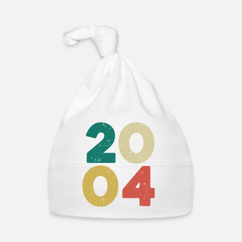 2004 - Millésime 2004 Rétro Vintage Bonnet bio Bébé