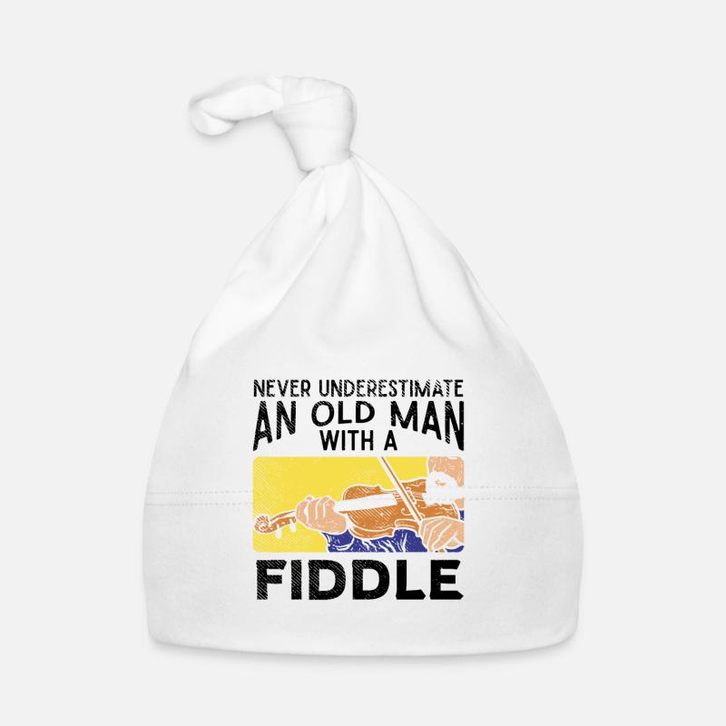 Violinist Old Man Organic Baby Cap
