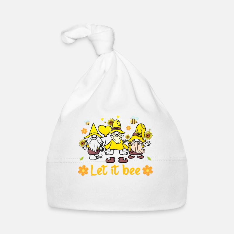 Let It Bee Bee - Baby Bio-Mütze - Weiß