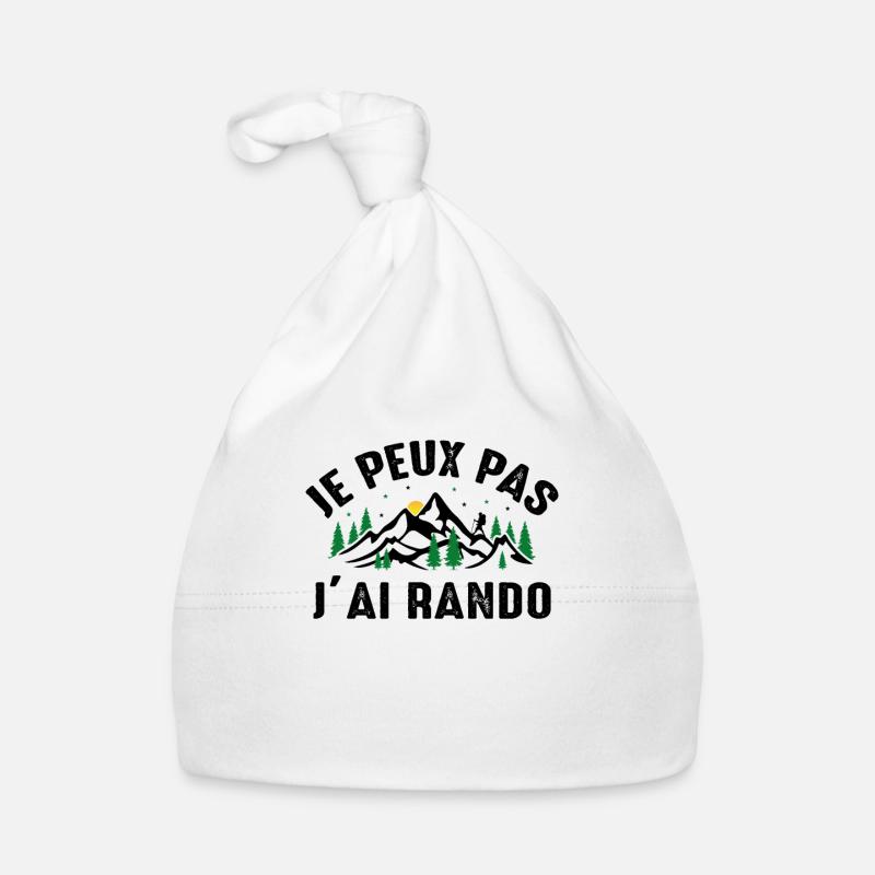 Je Peux Pas J'ai Rando - Bonnet bio Bébé - blanc