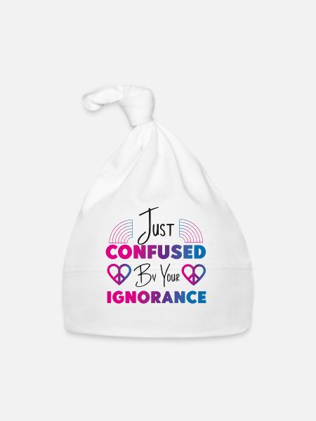 Bisexual Bi Pride Flag Just - Baby Bio-Mütze - Weiß - Vorne