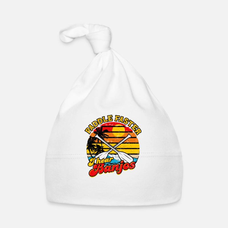 Paddle faster I hear banjos - River Camping Organic Baby Cap