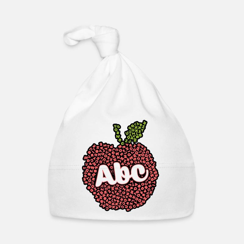 Apple Made from the Alphabet Organic Baby Cap