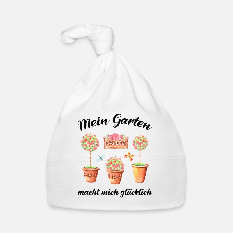 Garten Spruch Gärtner Hobbygärtner Geschenkidee - Baby Bio-Mütze - Weiß