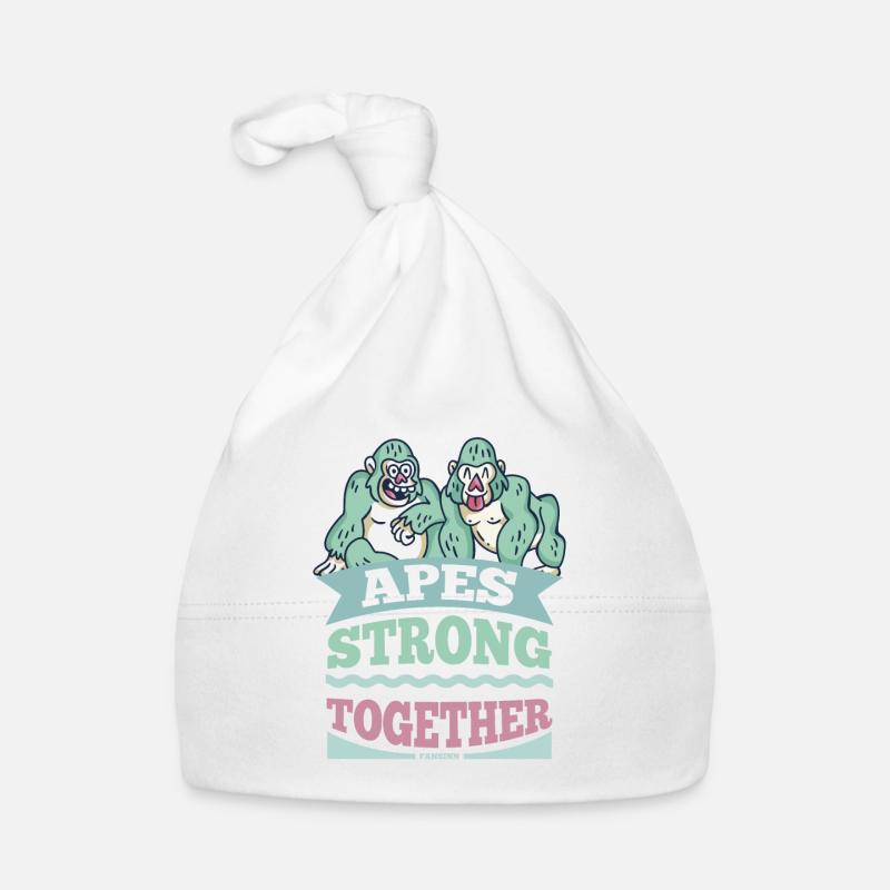 Singes forts ensemble Bonnet bio Bébé