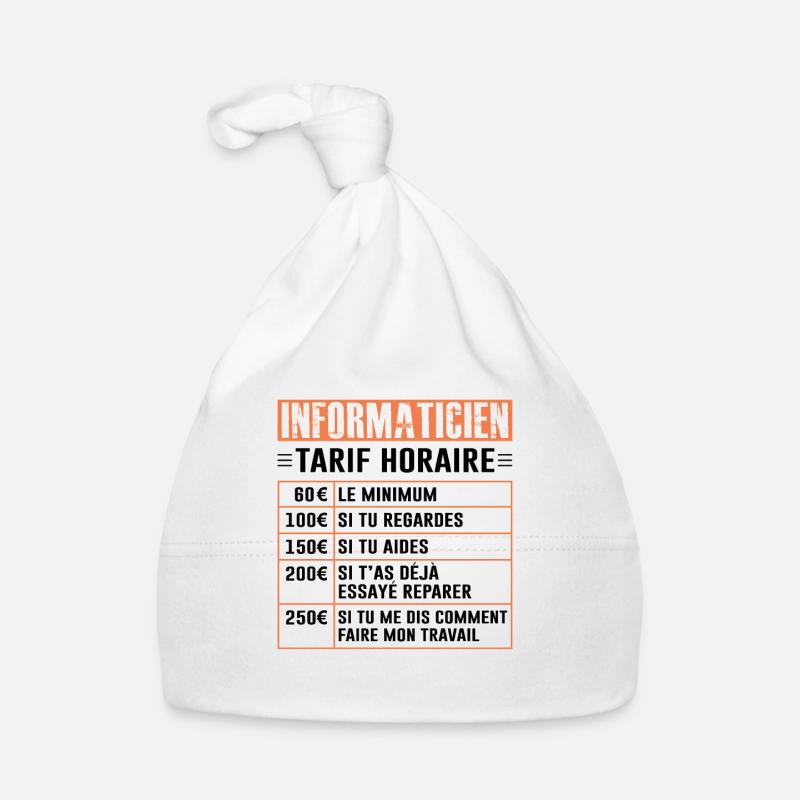 Tarif Horaire D'un Informaticien Bonnet bio Bébé