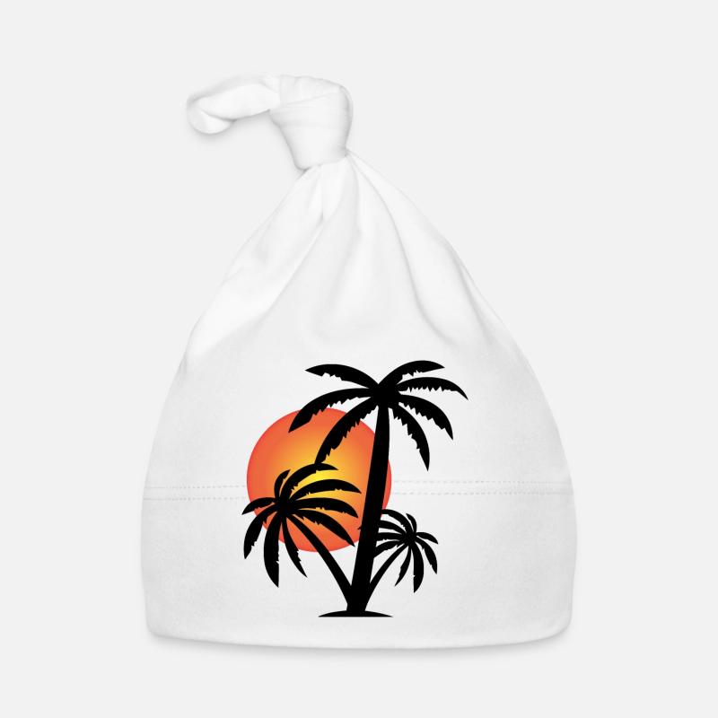 Palm trees Organic Baby Cap