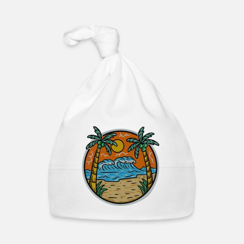 Palm trees Organic Baby Cap
