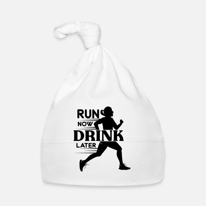 run now drink later Baby Bio-Mütze