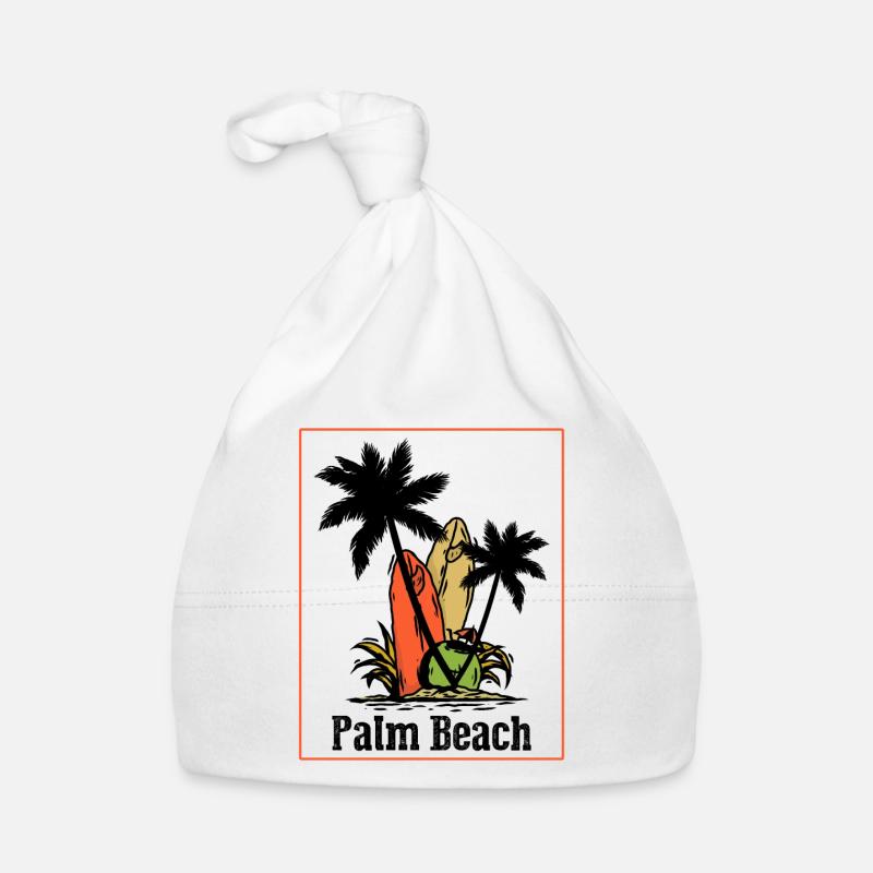 Palm trees Organic Baby Cap