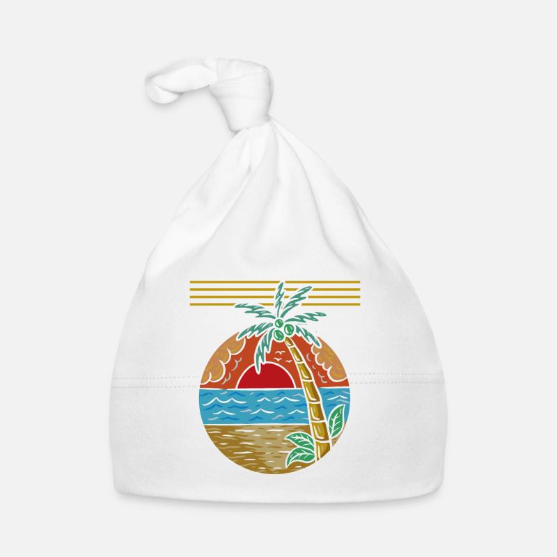 Palm trees Organic Baby Cap