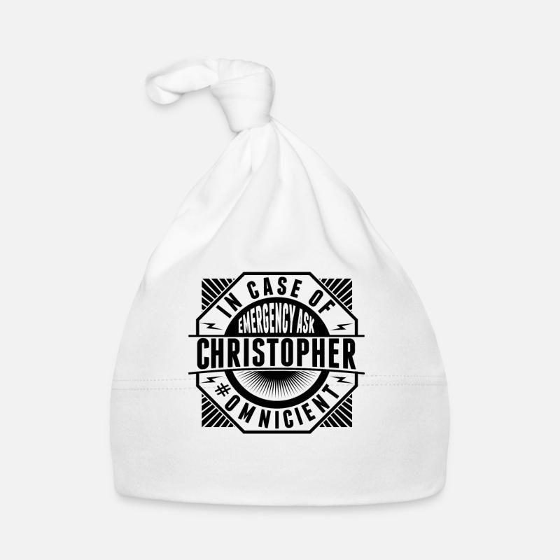 In case of emergency, ask Christopher Organic Baby Cap