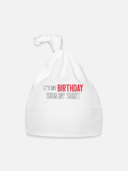 C’est mon signe ma chemise drôle Anniversaire - Bonnet bio Bébé - blanc - Devant