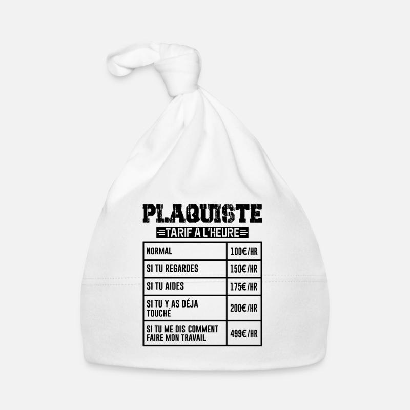 Le Tarif Horaire D'un Plaquiste - Bonnet bio Bébé - blanc