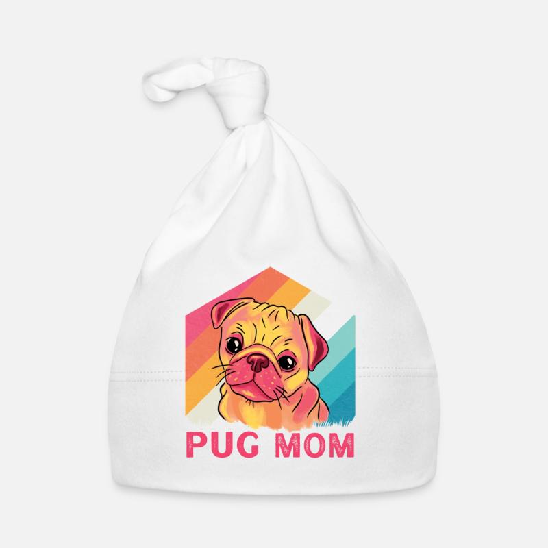 Pug Mom Baby Bio-Mütze