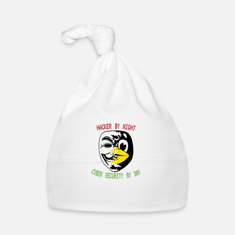 Lustiger Cyber Security Expert Linux Pinguin als Baby Bio-Mütze