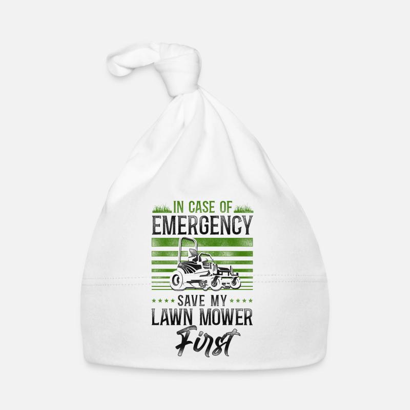 Lawn Mower Mowing Dad Father Baby Bio-Mütze