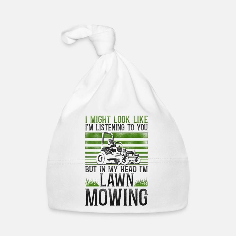 Lawn Mower Mowing Dad Father Baby Bio-Mütze