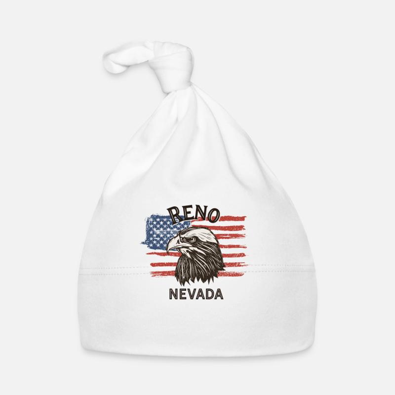Drapeau des États-Unis Eagle Nevada Vintage Reno Bonnet bio Bébé